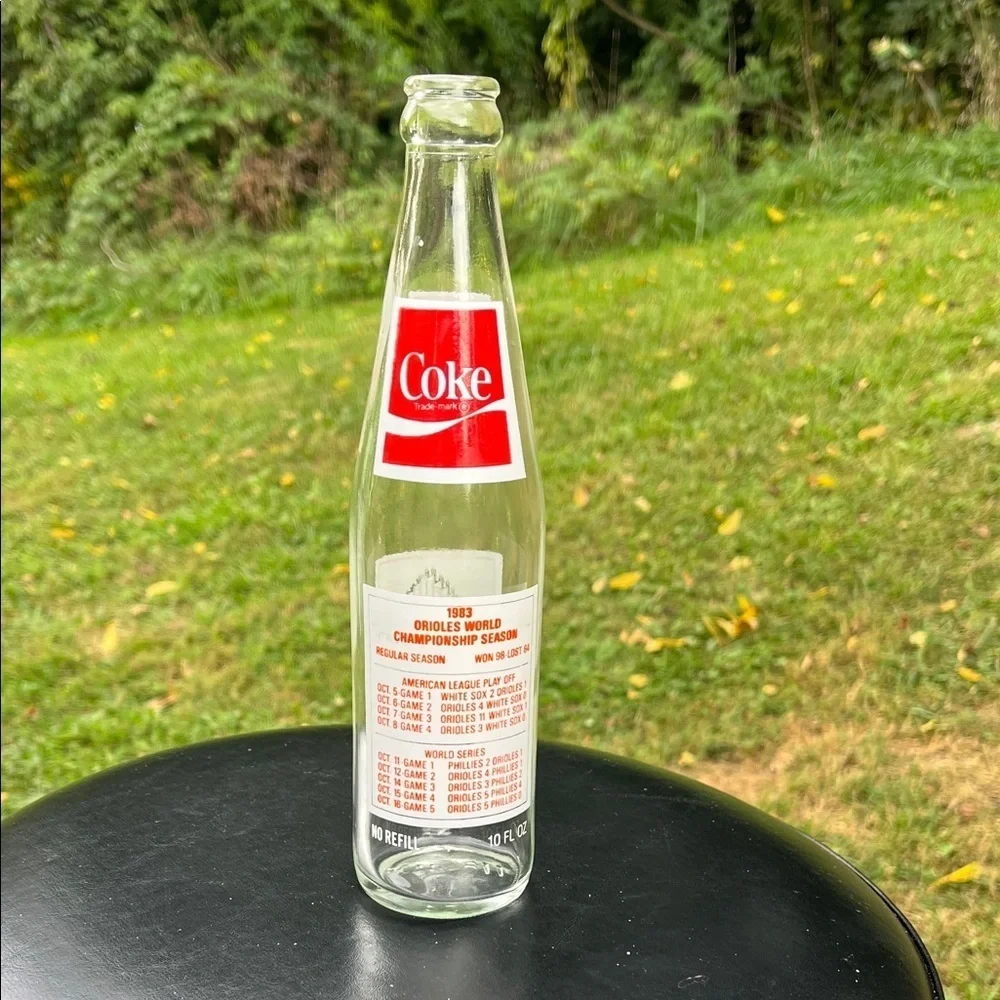 GENUINE 1983 MLB Baltimore Orioles World Series Champions Coca Cola Bottle 10oz